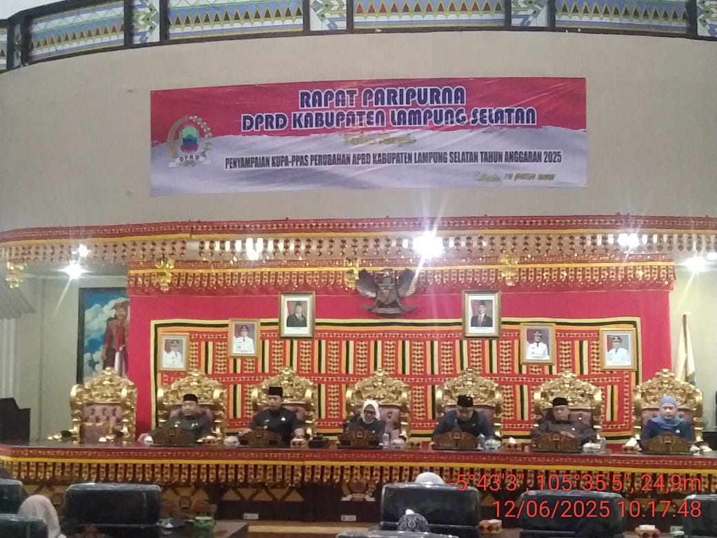 Rapat Paripurna DPRD Lampung Selatan Bahas KUPA dan PPAS Perubahan APBD 2025, Polres Lampung Selatan Dukung Keamanan Masyarakat