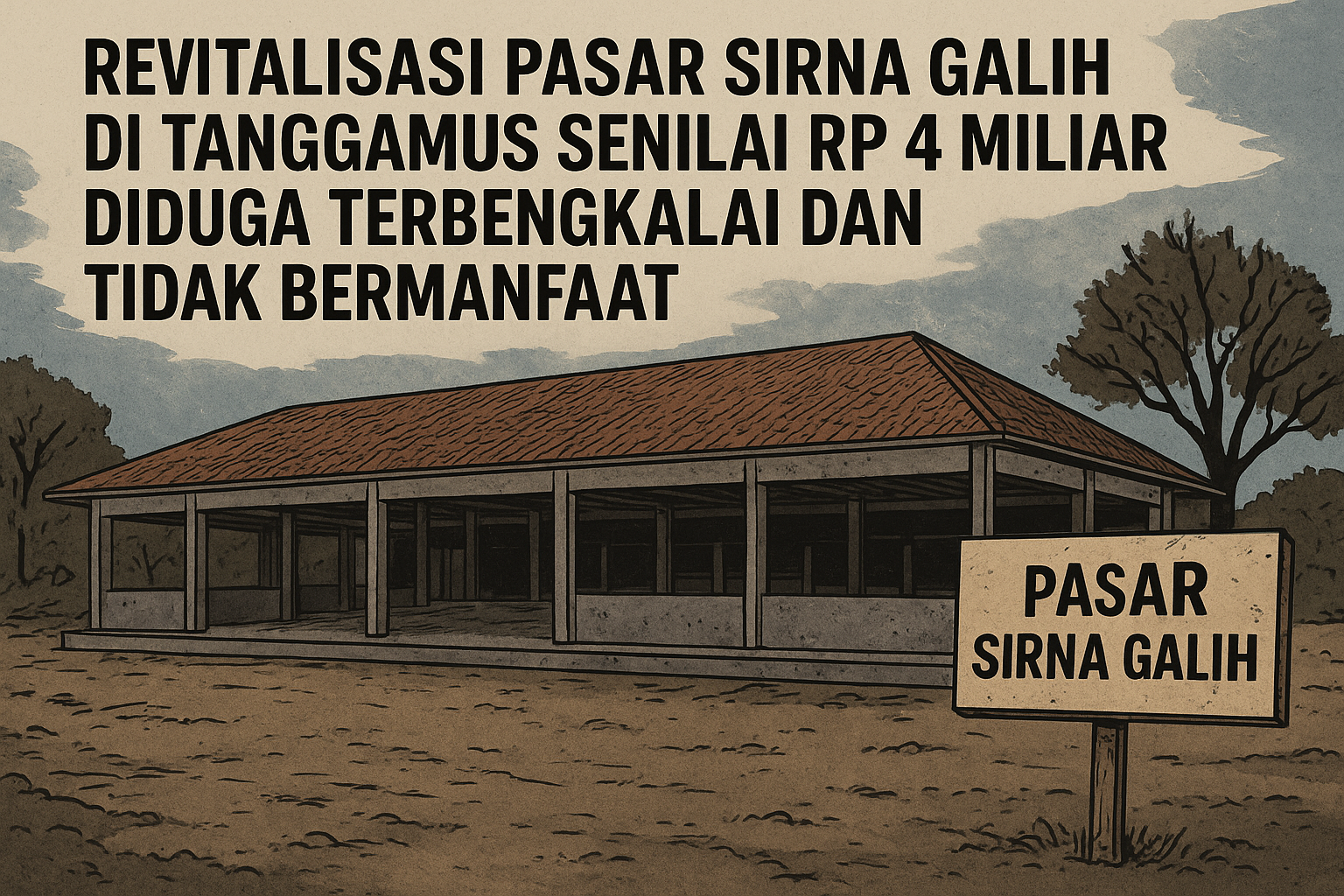 Revitalisasi Pasar Sirna Galih Tanggamus Rp 4 Miliar Diduga Terbengkalai, Pedagang Tak Merasakan Manfaat