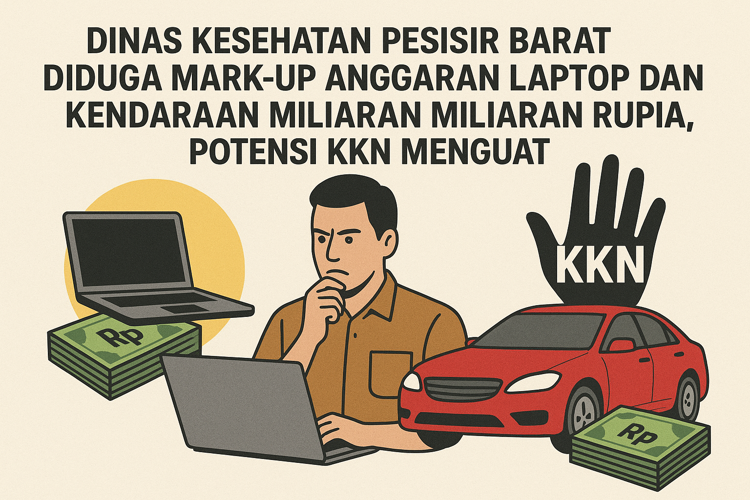 Diduga Mark-Up Anggaran Miliaran Rupiah di Dinas Kesehatan Pesisir Barat, Potensi KKN Menguat!!