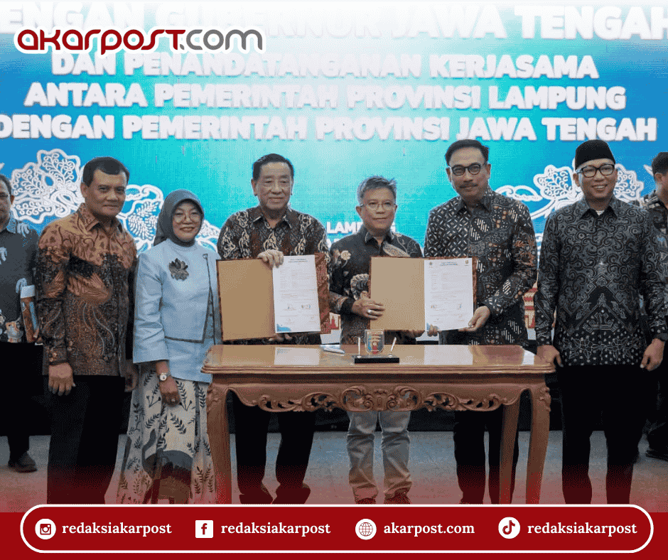 Dari Pangan hingga Pariwisata, Provinsi Lampung–Jawa Tengah Sepakati 11 Kerja Sama Strategis