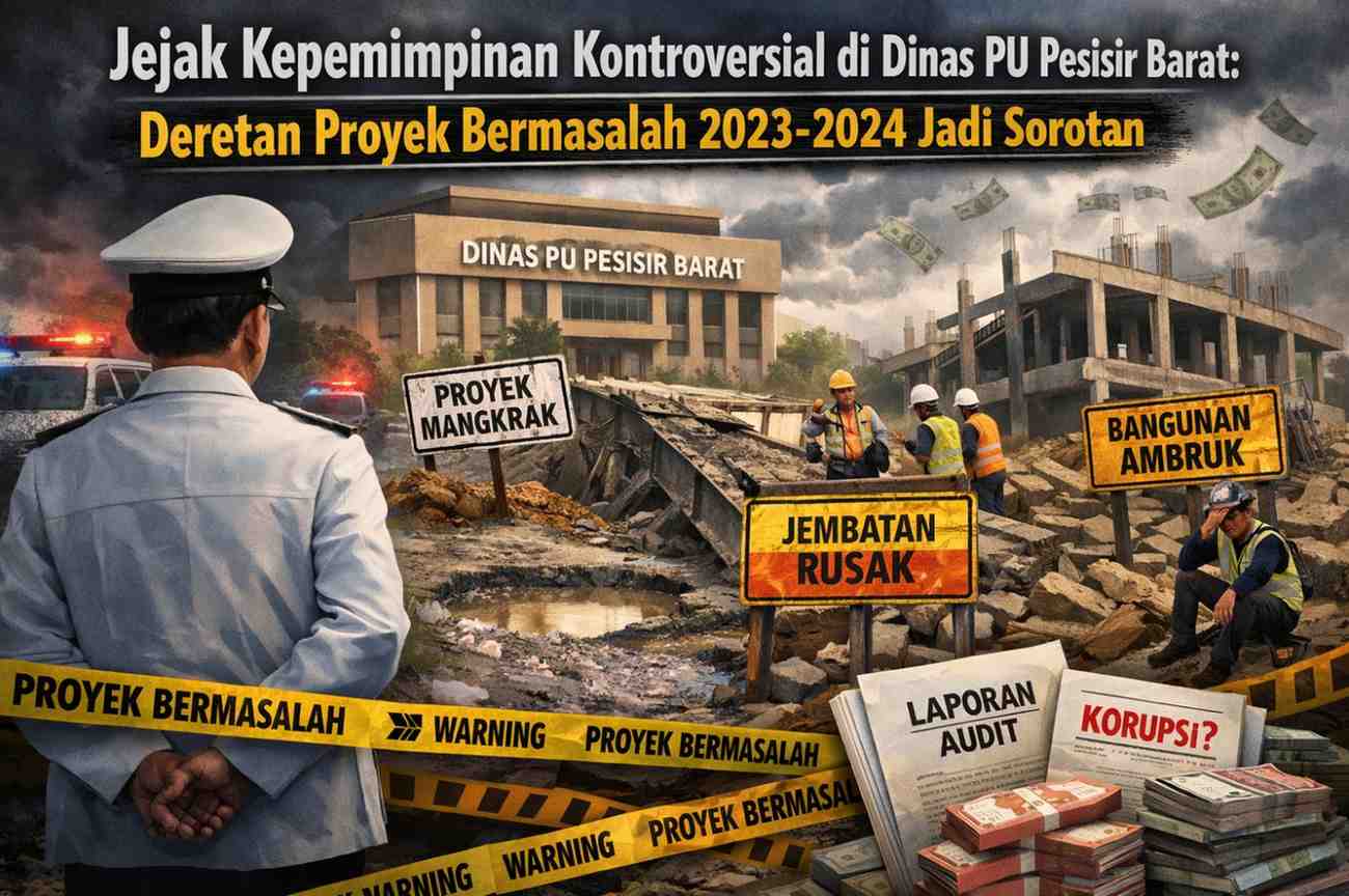 Jejak Kepemimpinan Kontroversial di Dinas PU Pesisir Barat Jadi Sorotan