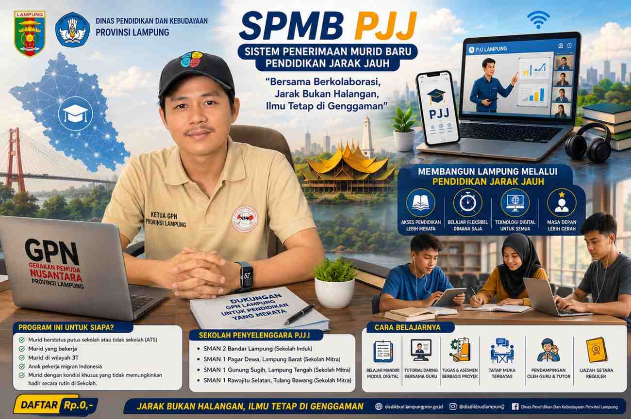GPN Dukung SPMB PJJ Disdikbud Lampung, Sebut Solusi Akses Pendidikan