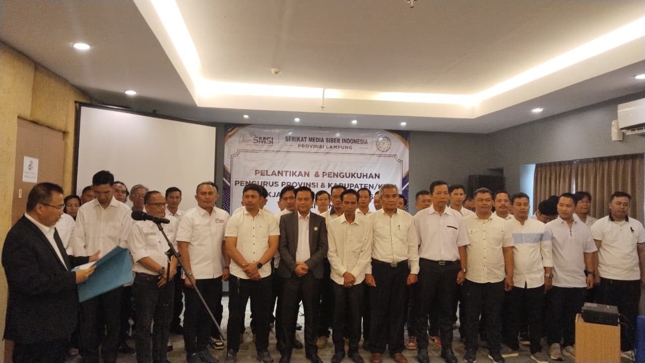 SMSI Kukuhkan Pokja Newsroom Jaga Desa di Lampung